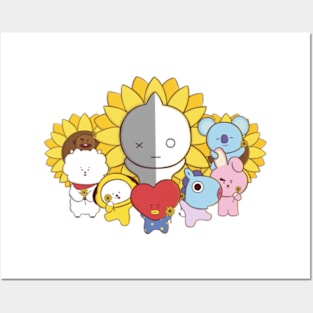 BT21 SUNFLOWER PARTY Posters and Art